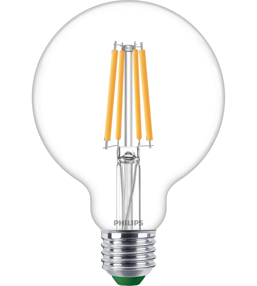 Lampadina a led philips trasparente luce calda 60w 2700k, e27